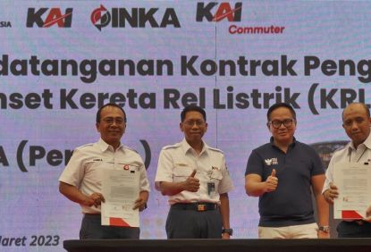 Komitmen KAI Commuter Dukung Produksi Dalam Negeri: 92% Pekerjaan Pengadaan Sarana KRL Commuter Line Diproduksi PT INKA (Persero)