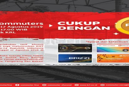 Peringati HUT ke-74 Republik Indonesia, Commuter Line Berlakukan Tarif Khusus Rp1