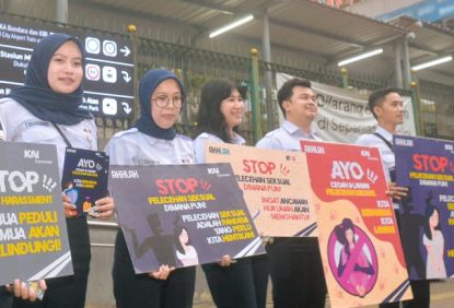 Komitmen Ciptakan Transportasi Yang Aman KAI Commuter Kembali Lakukan Sosialisasi Setop Pelecehan